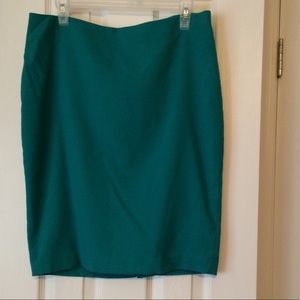 Forever21 Essentials teal pencil skirt size 10